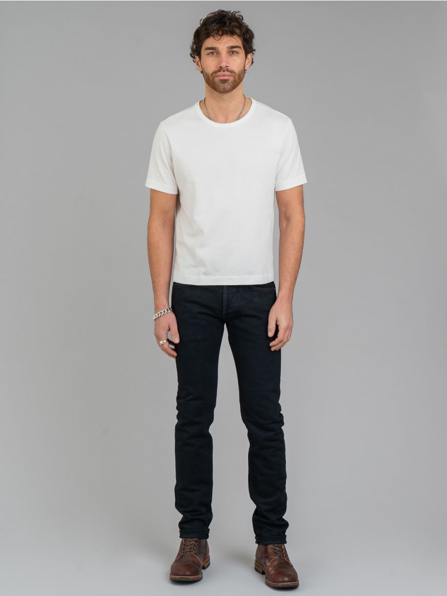 Iron Heart IH-777s-21OD Indigo Overdyed Black 21oz Selvedge Denim Jeans - Slim Tapered