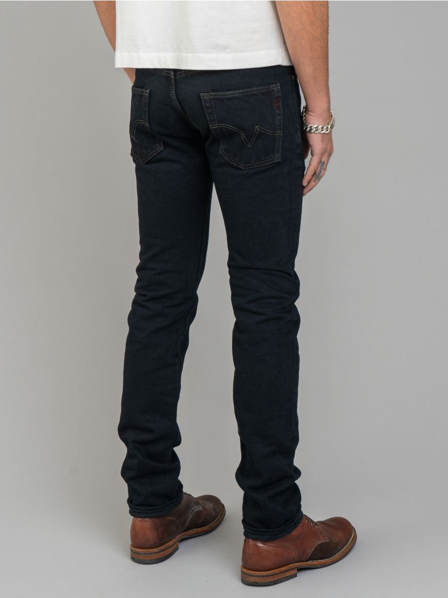 Iron Heart IH-777s-21OD Indigo Overdyed Black 21oz Selvedge Denim Jeans - Slim Tapered