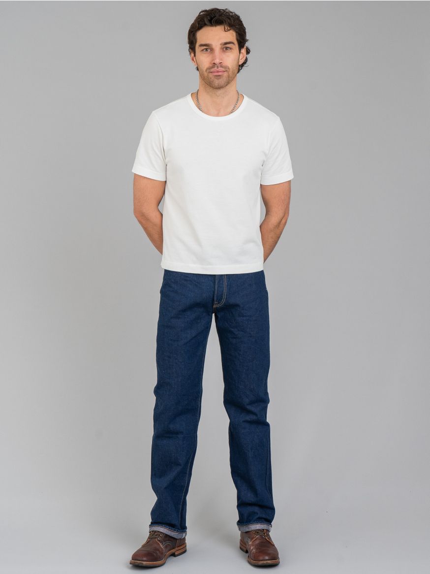 Studio D’Artisan AI-SA Natural Indigo Cherry Blossom Jeans - Straight