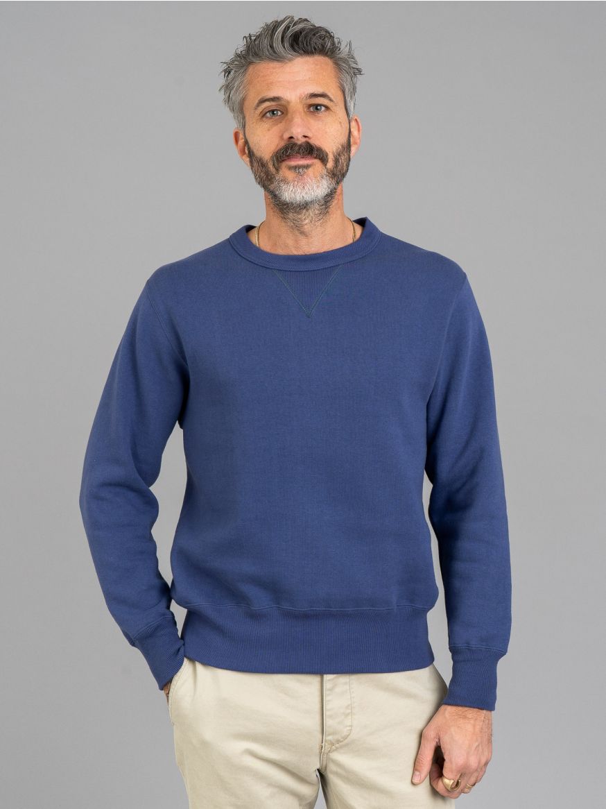 The Real McCoy’s 10oz Loopwheeled Crewneck Sweatshirt V2 - McQueen Blue