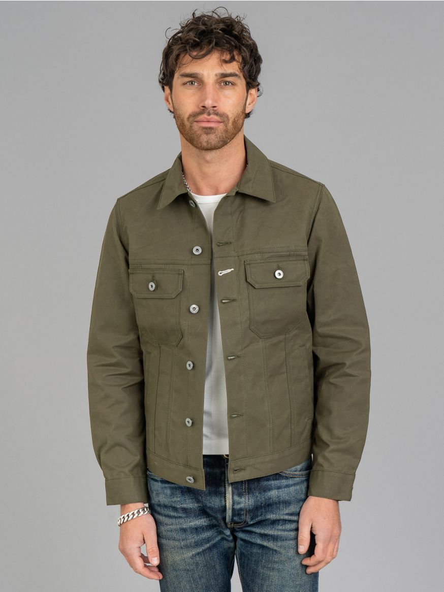 Rogue Territory Dry Wax Canvas Cruiser Jacket - Olive 