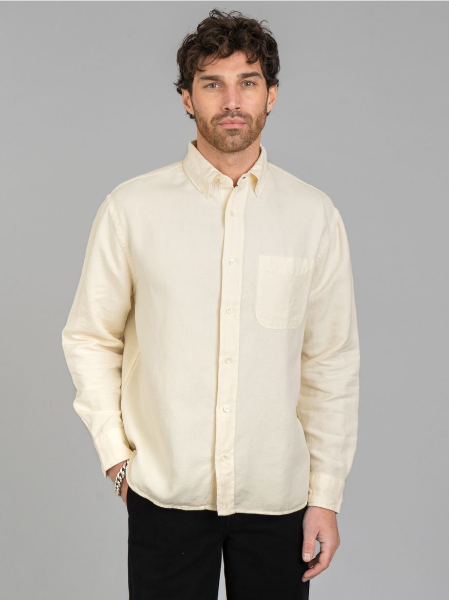 3sixteen Big Oxford Shirt - Hemp Ecru