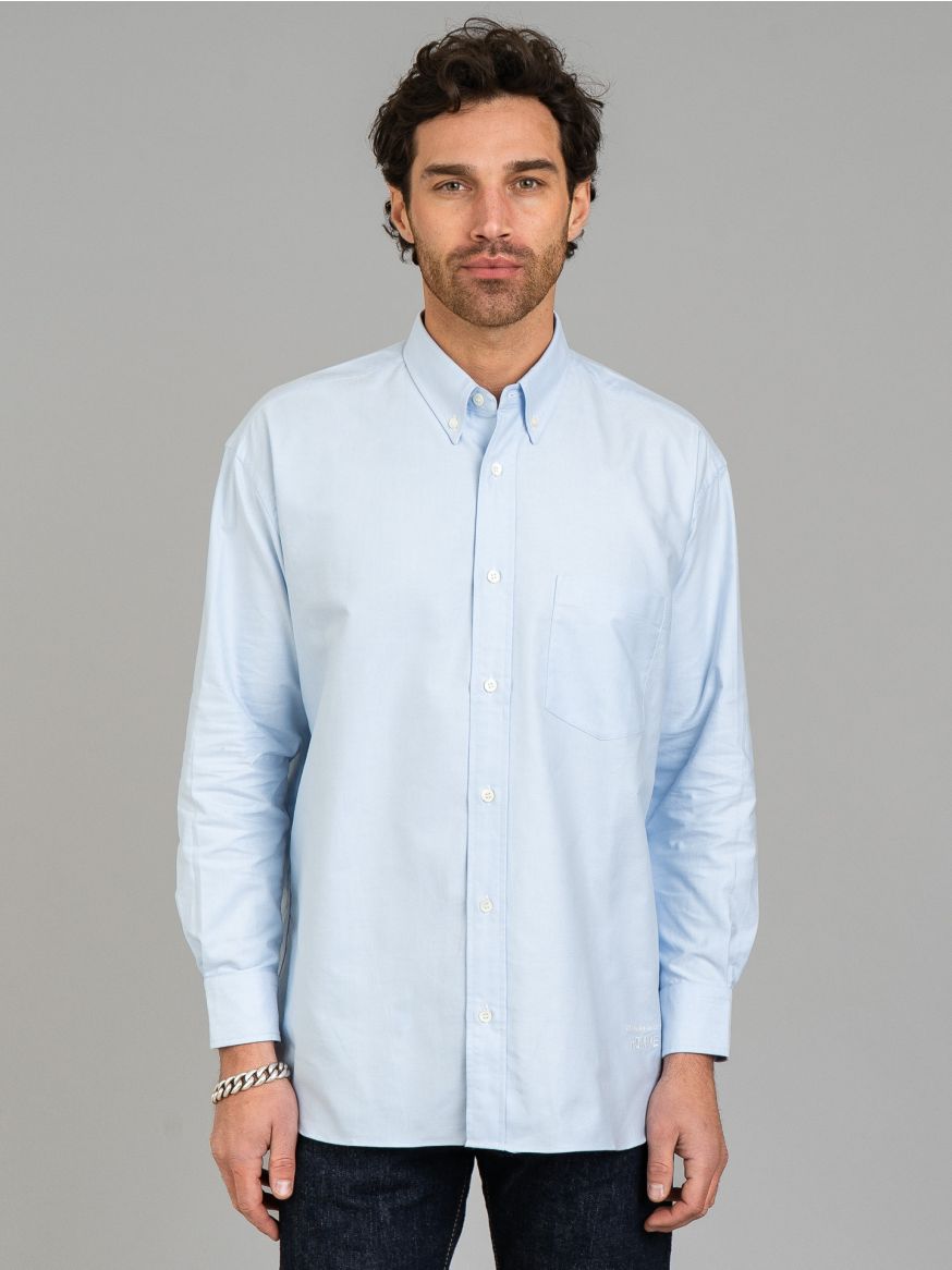 Comme des Garçons Homme Embroidered Cotton Oxford Shirt - Sax Blue