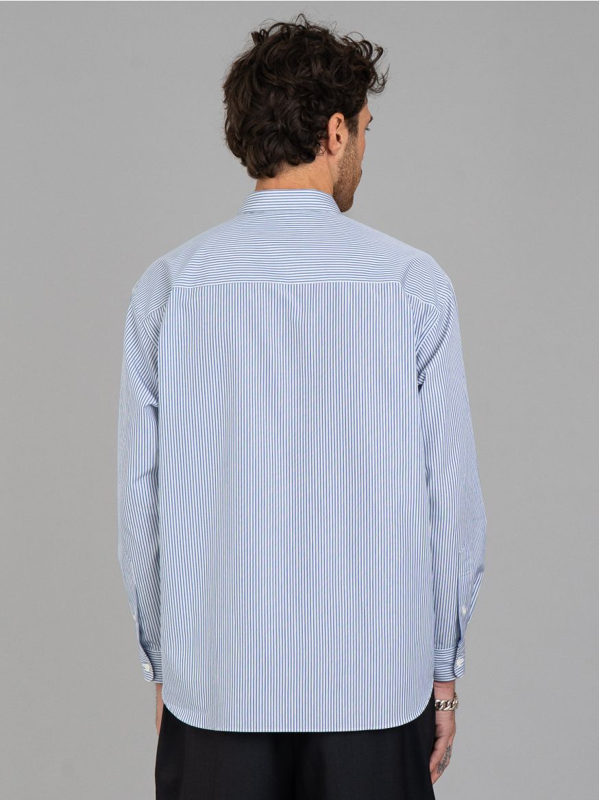 Comme des Garçons Homme Striped Cotton Shirt - Navy & White