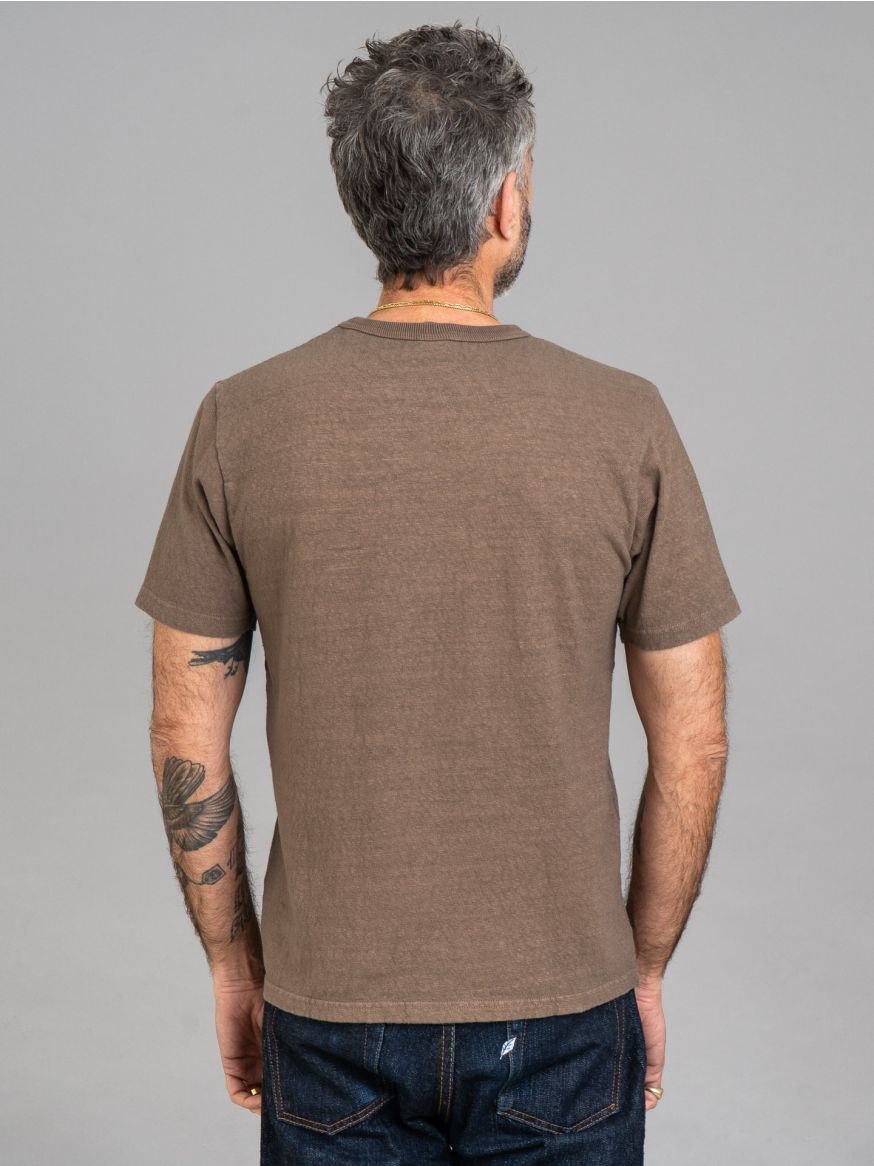 UES No.8 Slub Nep T Shirt - Coffee