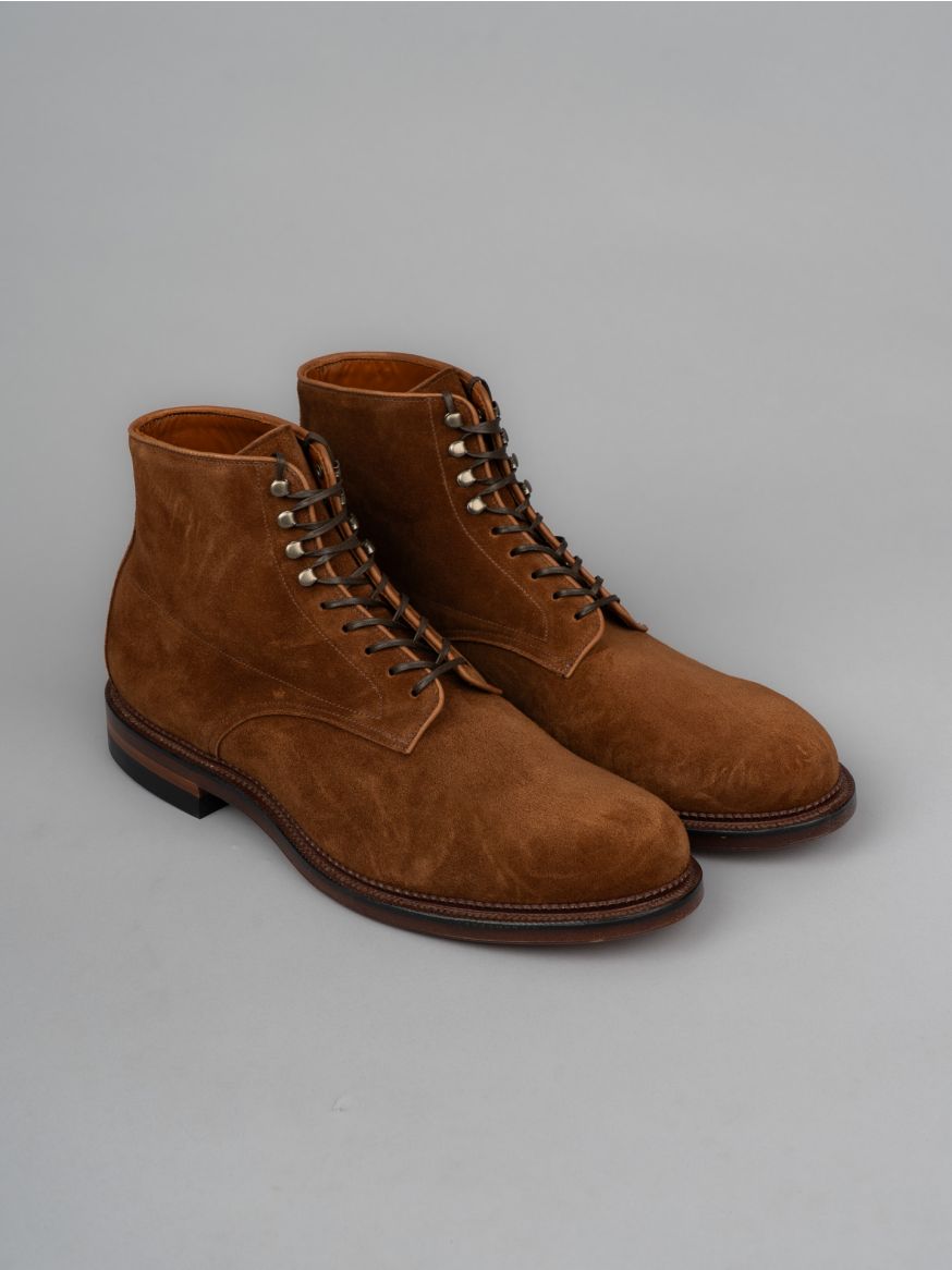 Viberg Navvy Boot - Chestnut Janus Calf Suede - 1940