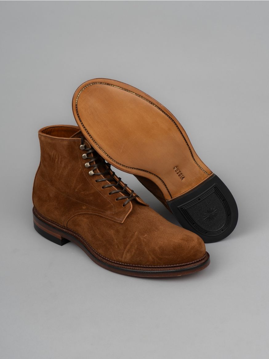 Viberg Navvy Boot - Chestnut Janus Calf Suede - 1940