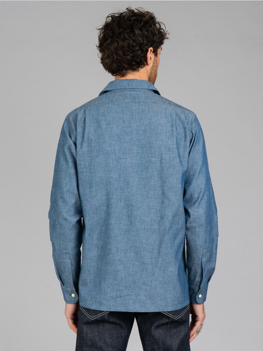 Dawson Denim Selvedge Chambray Sports Shirt - Blue