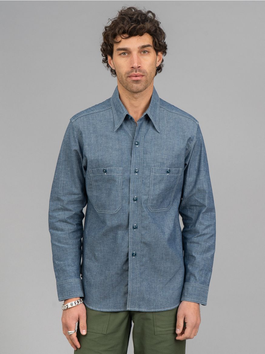 The Real McCoy’s U.S. Navy Chambray Shirt - Light Blue