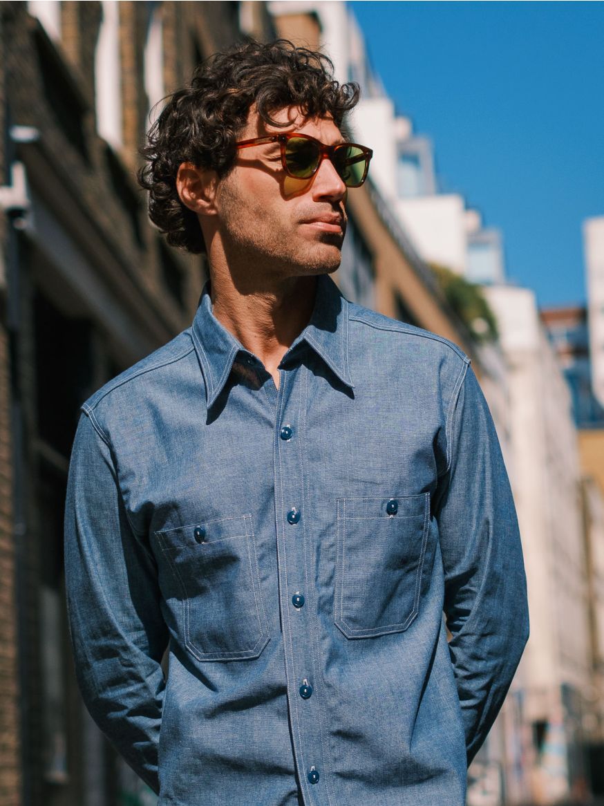 The Real McCoy’s U.S. Navy Chambray Shirt - Light Blue