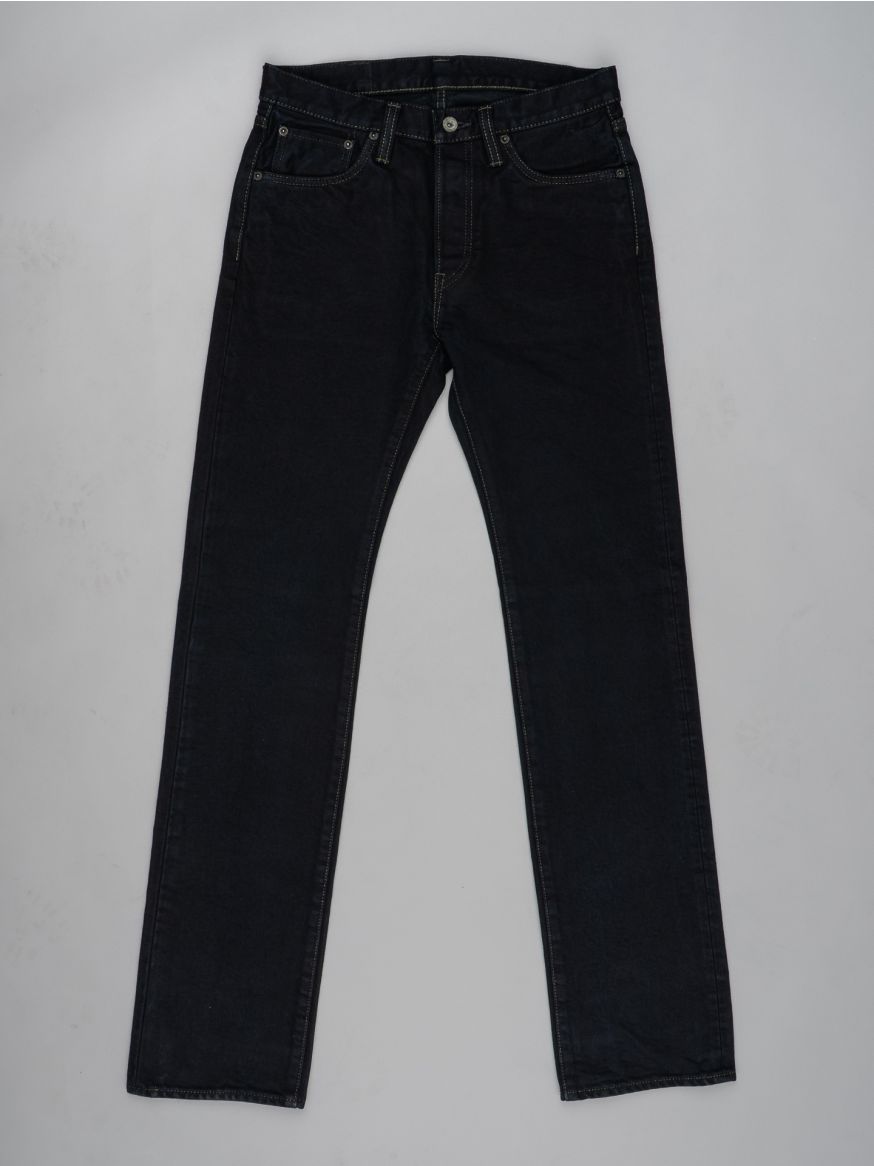Iron Heart IH-666s-142OD 14oz Selvedge Denim Jeans - Indigo Overdyed Black - Slim Straight