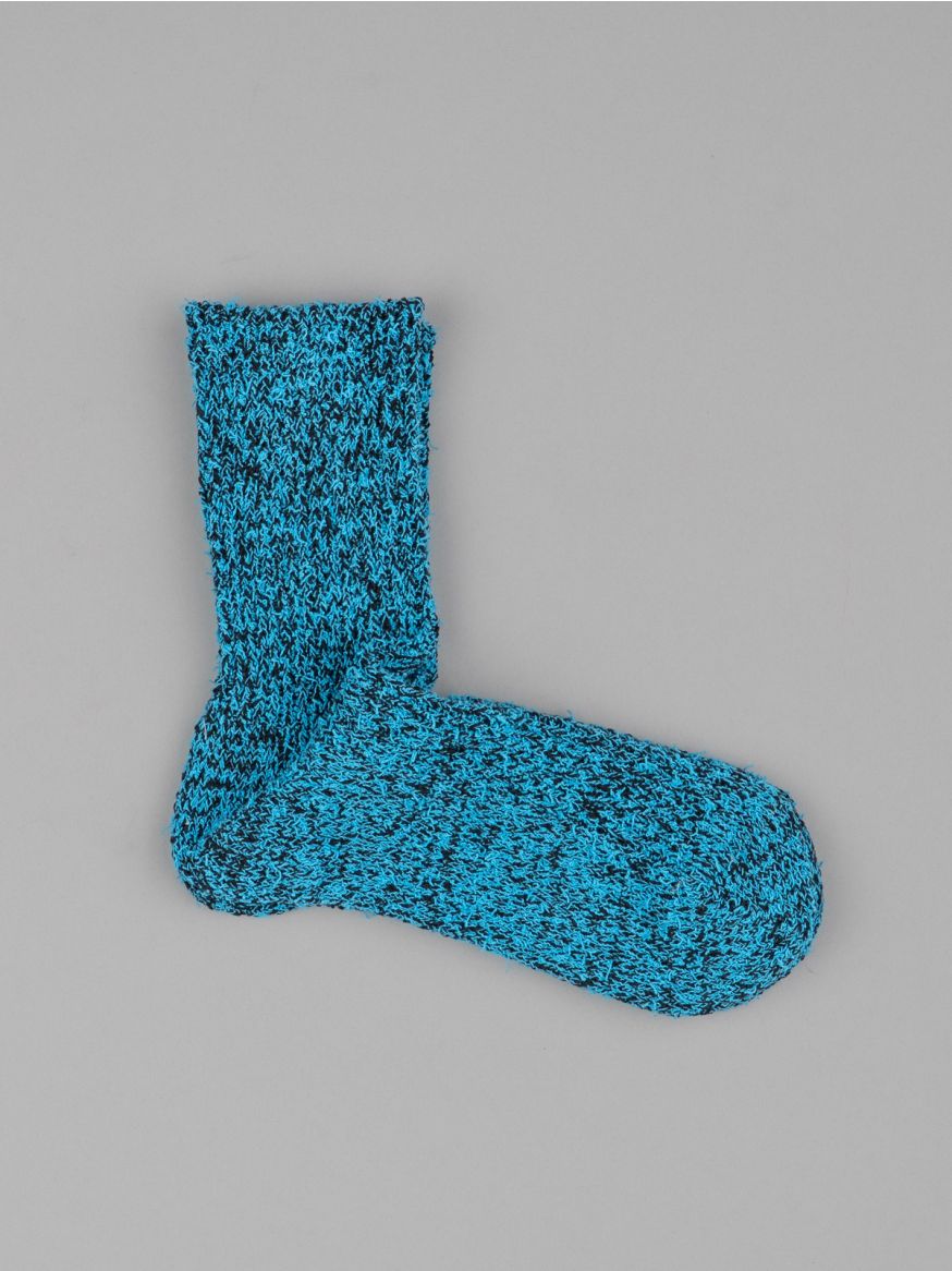 Decka Showatabé Textured Cotton Socks - Black Blue