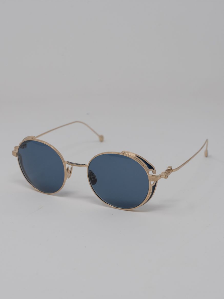 Matsuda M3152 Sunglasses - Brushed Gold & Blue Grey