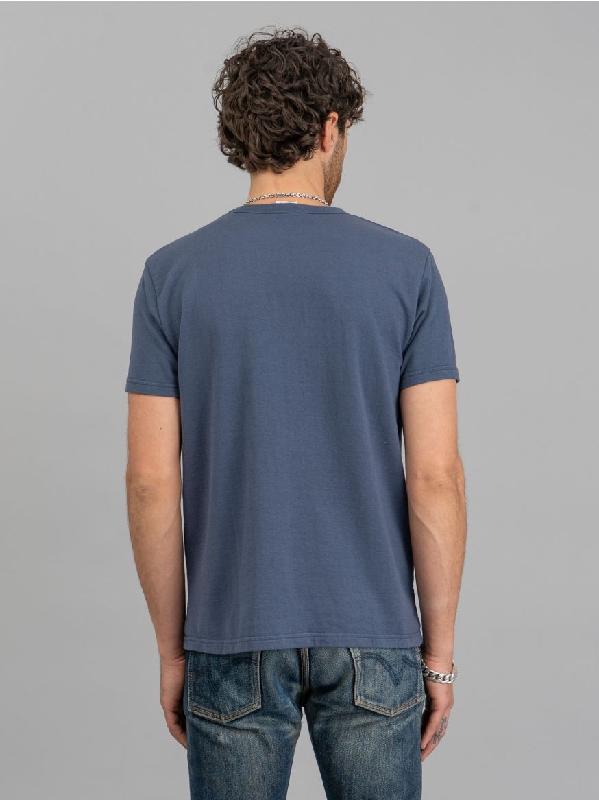 Samurai Inlay Loopwheeled T Shirt - Tetsu-kon Navy