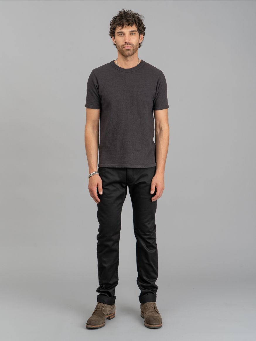 Iron Heart Selvedge Chinos IH-721 - Black Slim Tapered