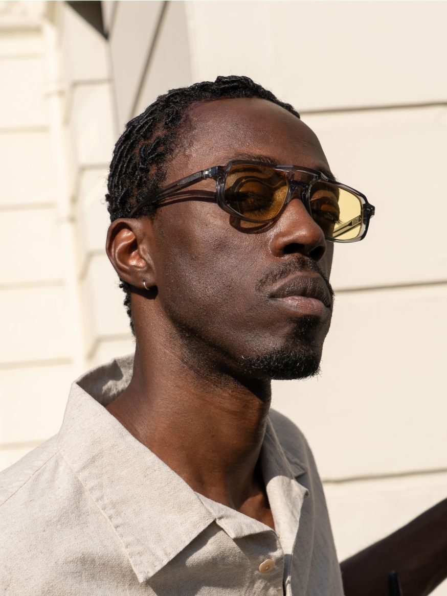 FACTORY900 RF160 Sunglasses - Blue Grey/Yellow