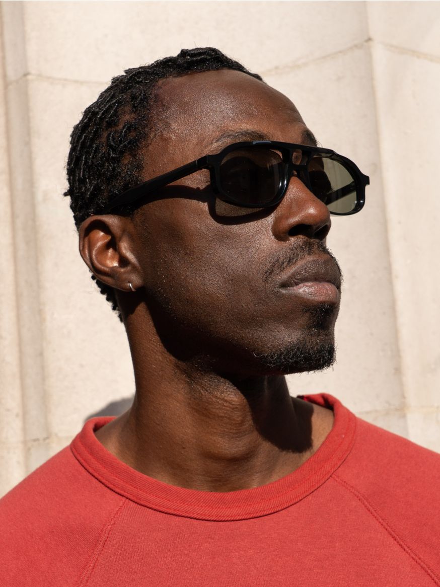 FACTORY900 RF161 Sunglasses - Black/Green