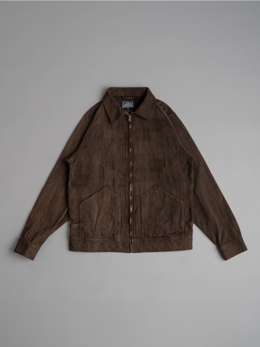 Studio D’Artisan Amami Mud-Dyed Boro Jacket - Dark Brown