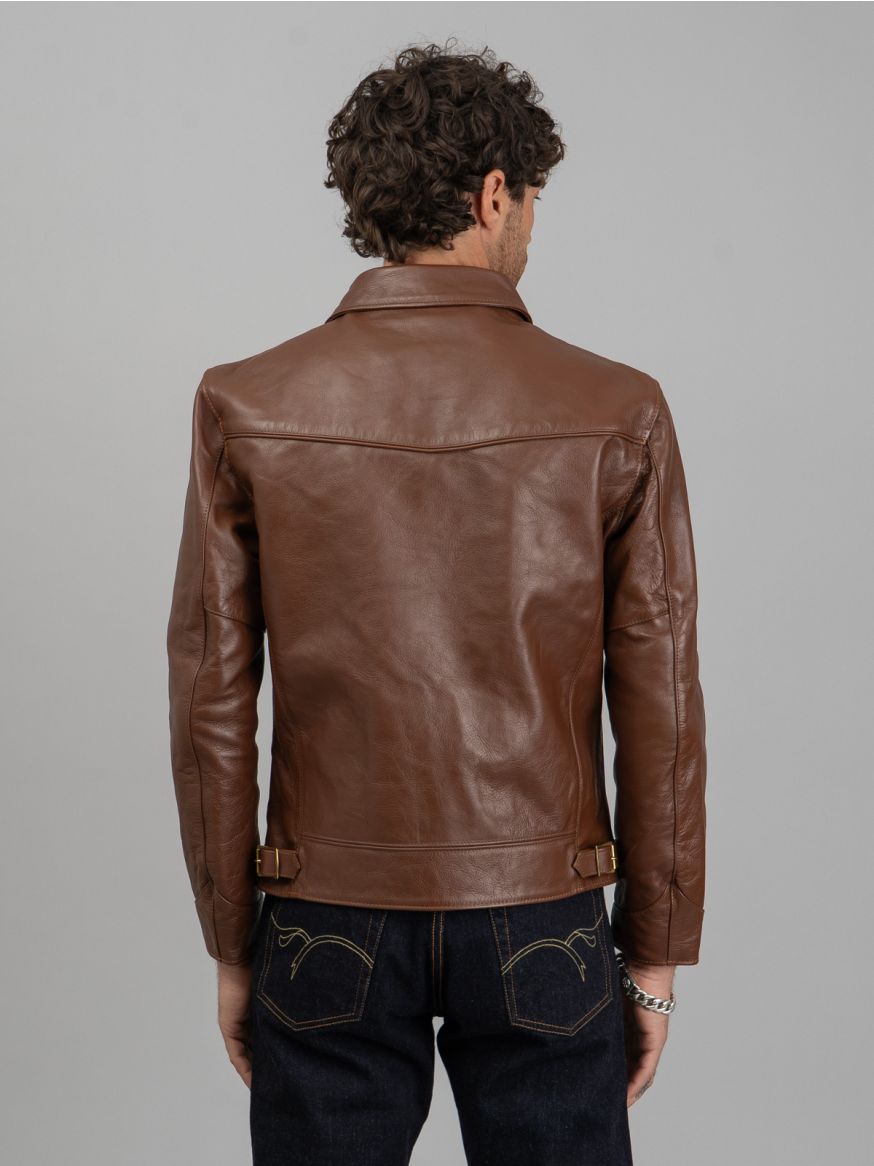 The Flat Head HS001 Horsehide Single Rider's Jacket -  Brown