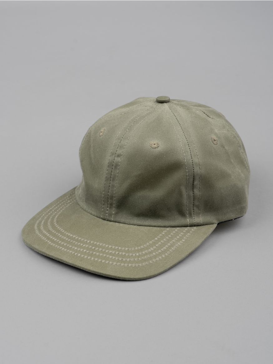 Dehen Waxed Baseball Hat - Light Moss