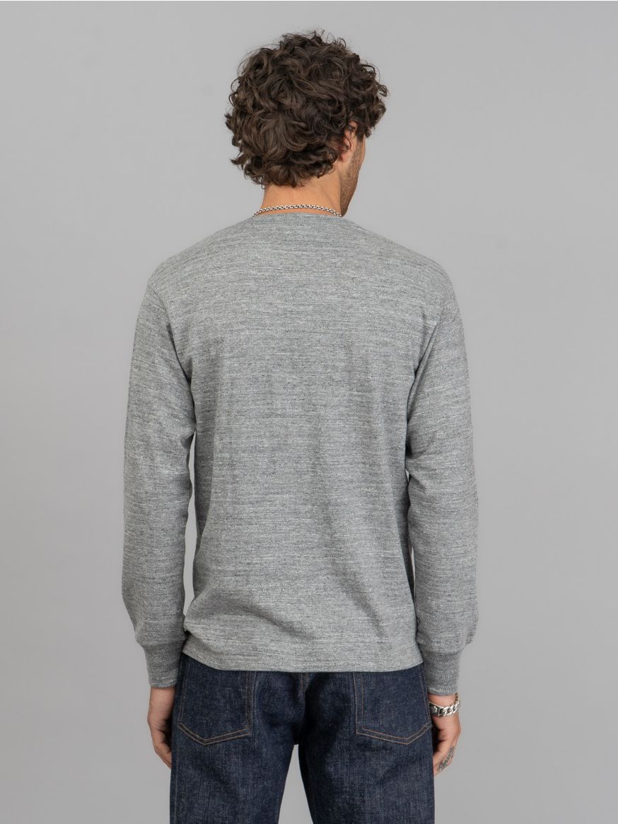 The Real McCoy’s Loopwheeled Athletic Longsleeve T Shirt - Grey