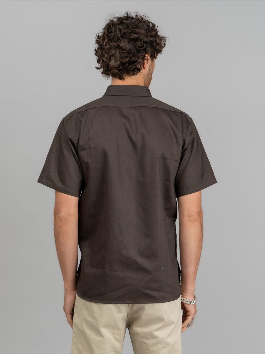 The Real McCoy's HBT S/S Work Shirt - Steel