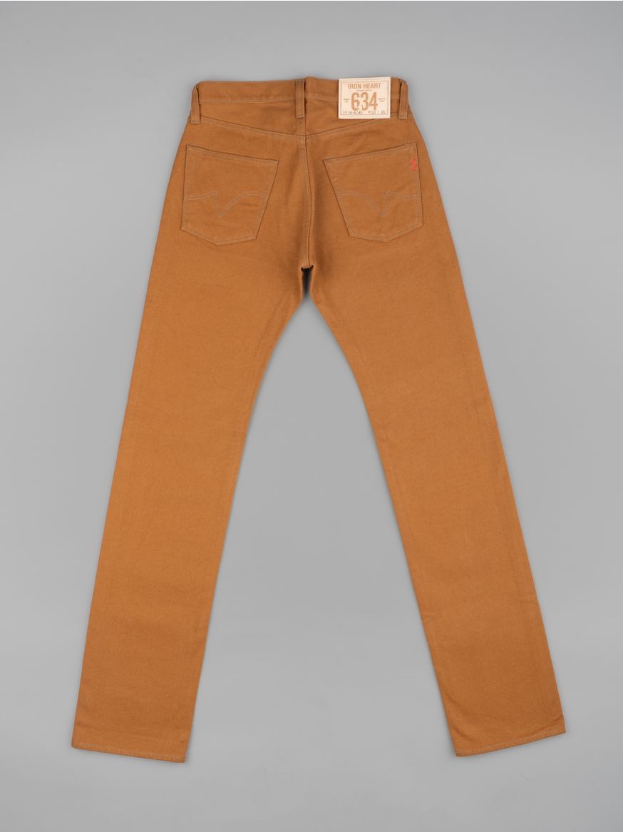 Iron Heart IH-634D 17oz Duck Canvas Jeans - Brown - Straight