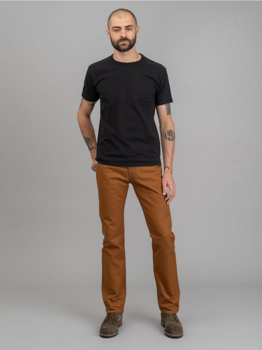 Iron Heart IH-666D 17oz Duck Jeans - Brown - Slim Straight