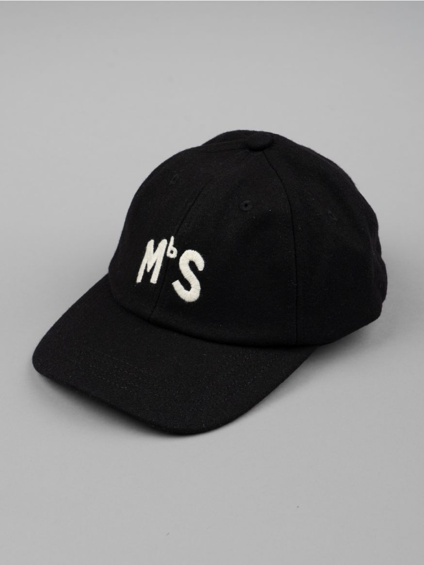 Merz b. Schwanen 'MbS' Logo Wool Cap - Deep Black