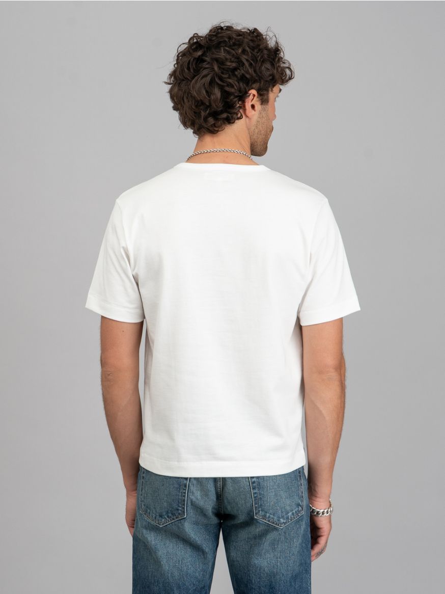 Merz b. Schwanen 2M15C Mid-Century Sturdy Jersey T-Shirt Cropped Classic Fit- White