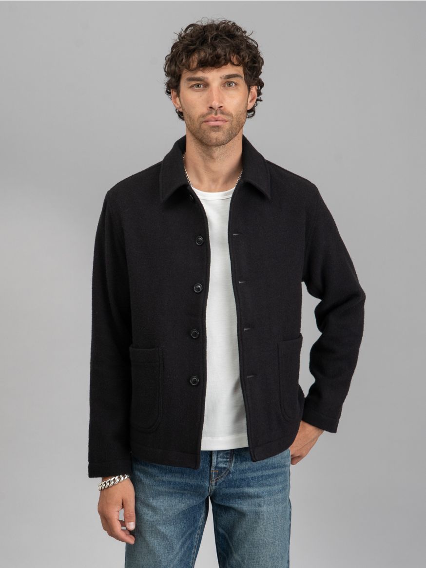 Merz b. Schwanen Burel Wool Jacket - Deep Black