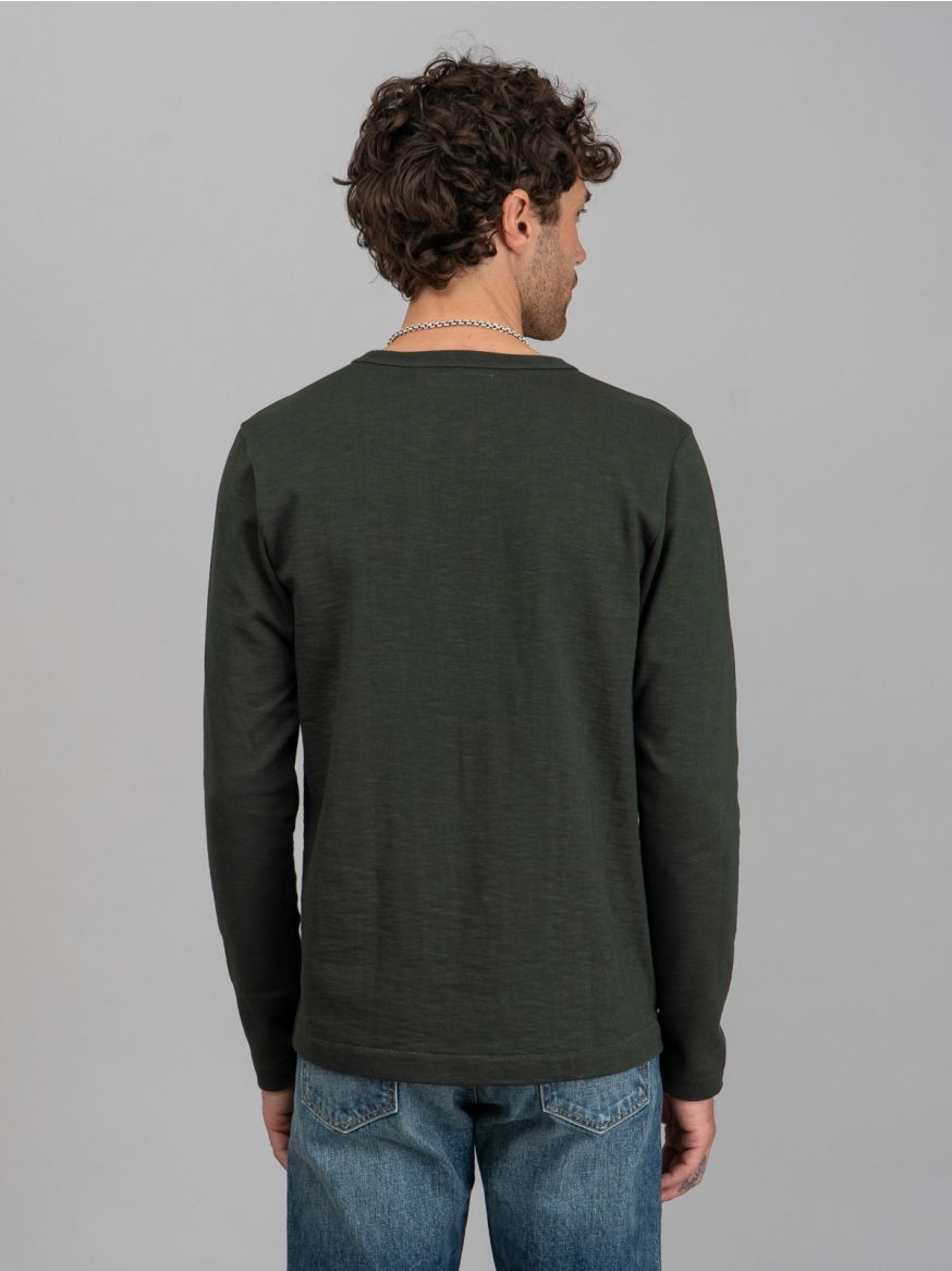 Merz b. Schwanen 2S18 Loopwheeled Organic Heavyweight Longsleeve T-Shirt - Forest