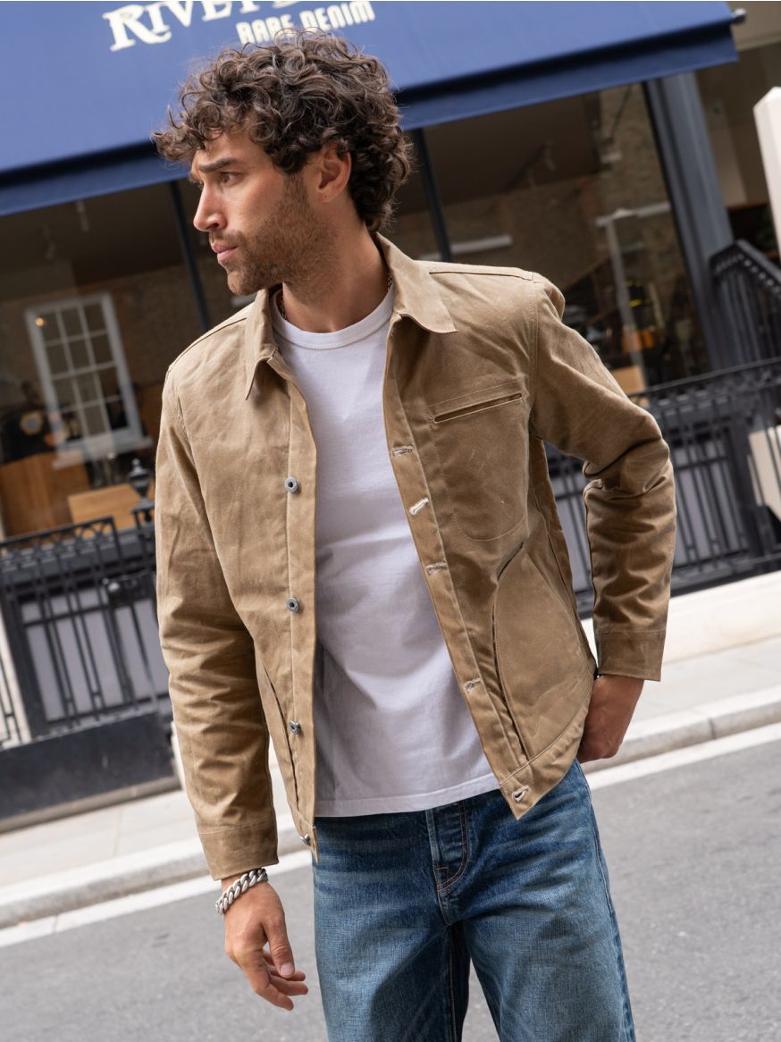 Rogue Territory x R&H Wool Lined Waxed Canvas Supply Jacket - Tan Ridgeline