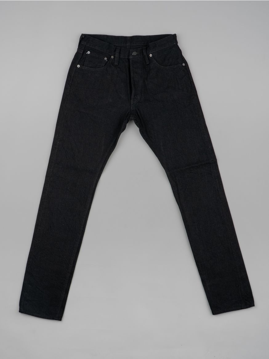 Pure Blue Japan XX-019-BK Double Black Jeans - Relaxed Tapered