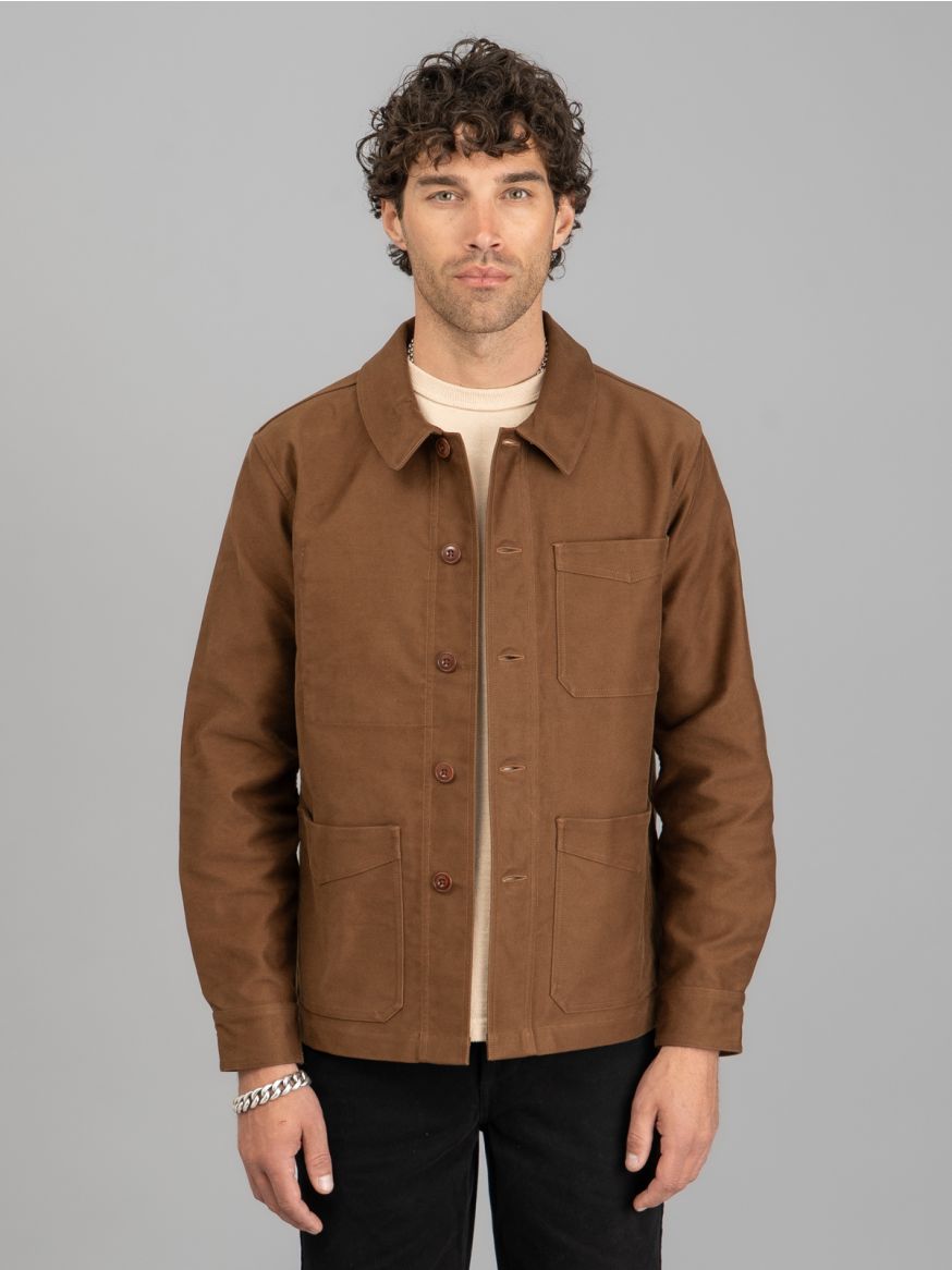 3sixteen French Work Jacket - Brown Moleskin