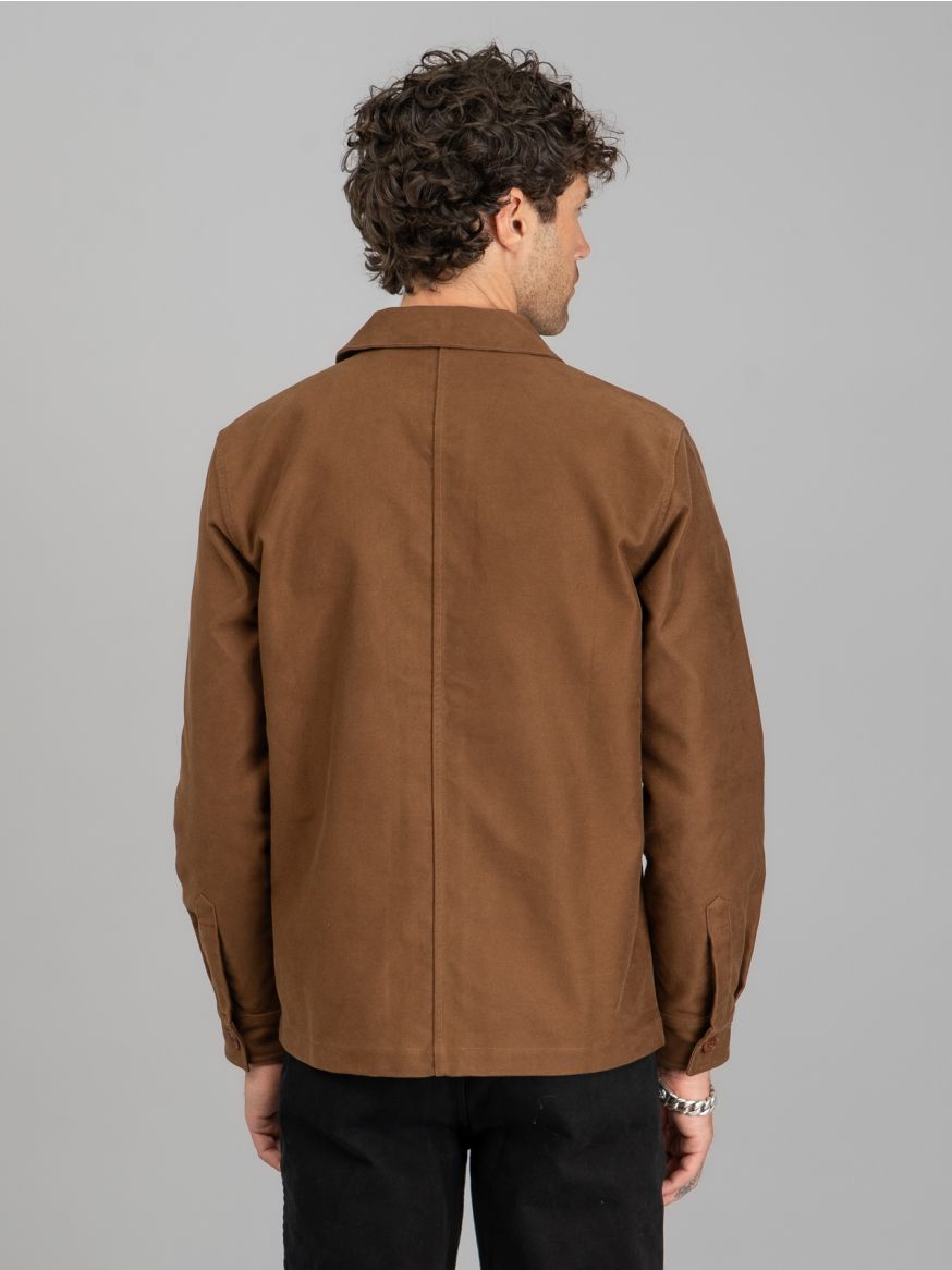3sixteen French Work Jacket - Brown Moleskin