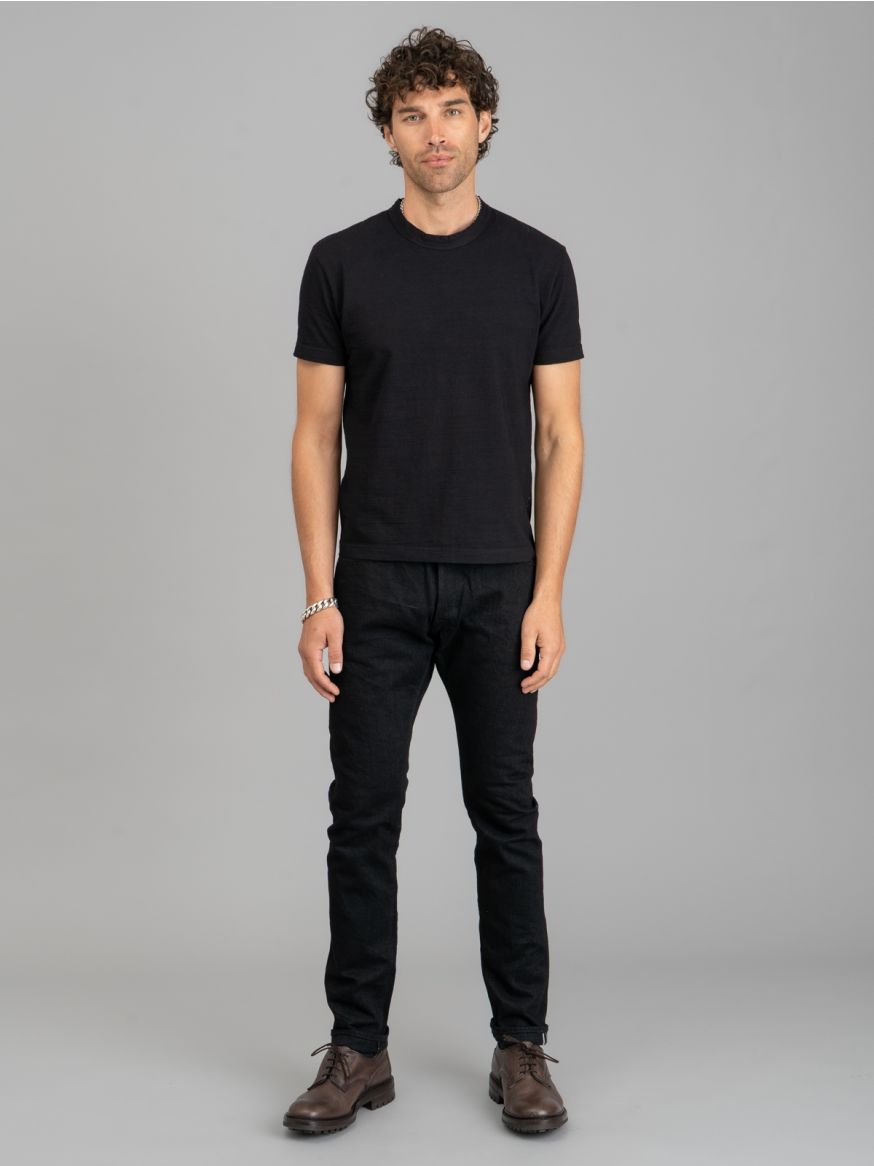 Pure Blue Japan XX-019-BK Double Black Jeans - Relaxed Tapered