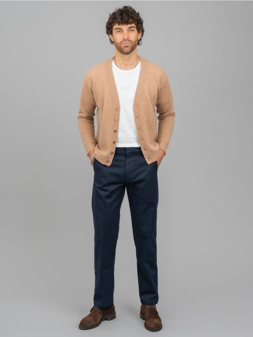 Fortela Maine Herringbone Chinos - Blue