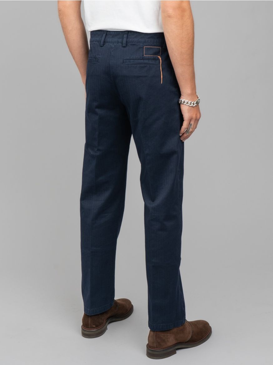 Fortela Maine Herringbone Chinos - Blue
