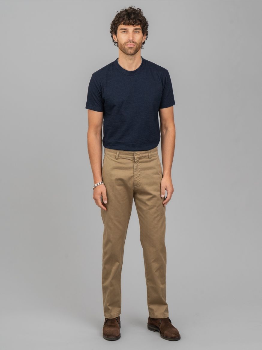 Fortela Maine Herringbone Chinos - Beige