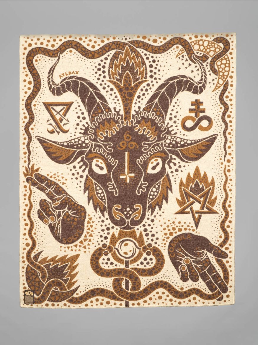 Indigofera 100% Wool Blanket - Baphomet