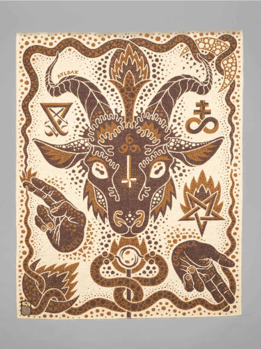 Indigofera 100% Wool Blanket - Baphomet