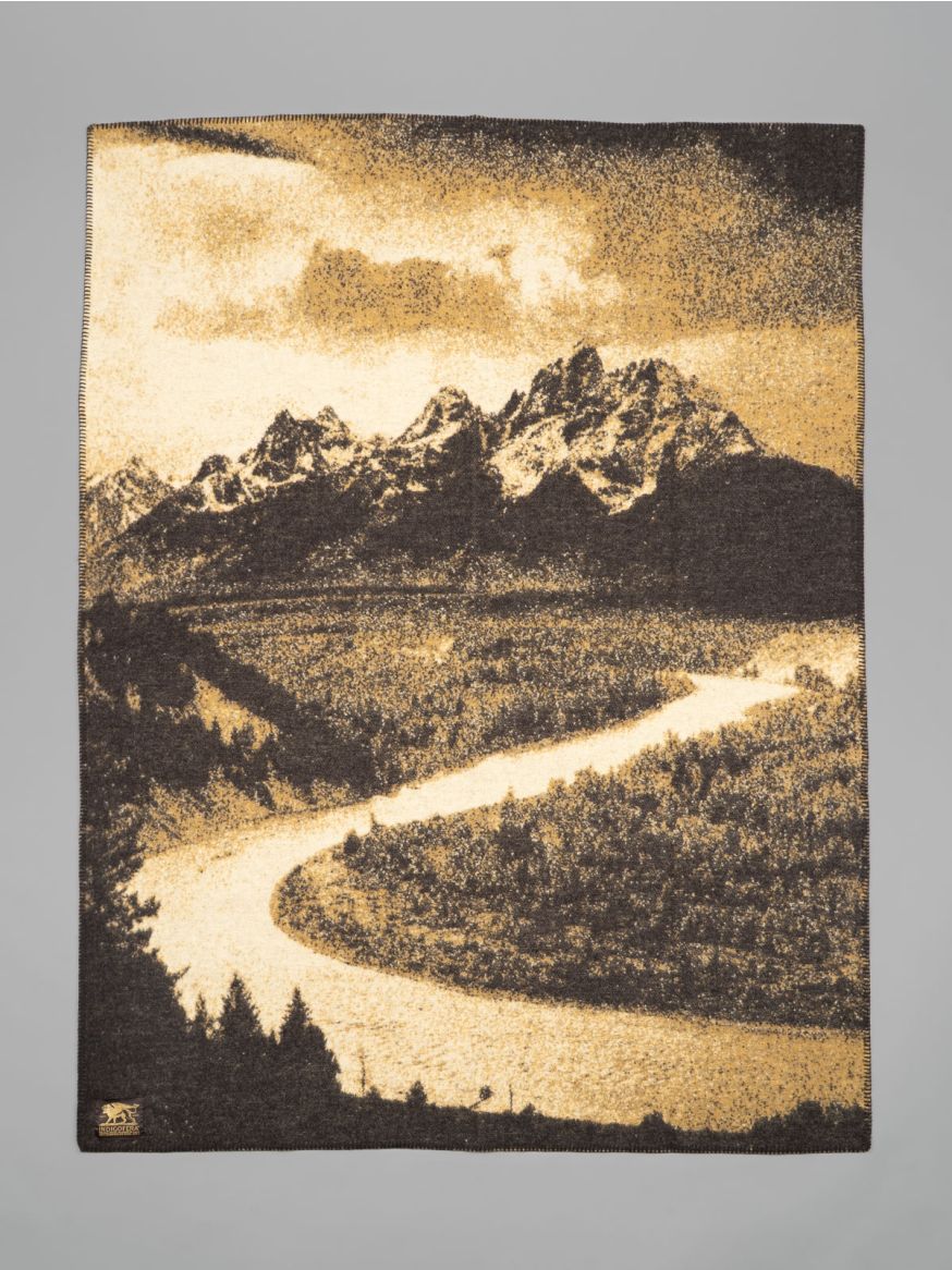 Indigofera 100% Wool Blanket - Snake River