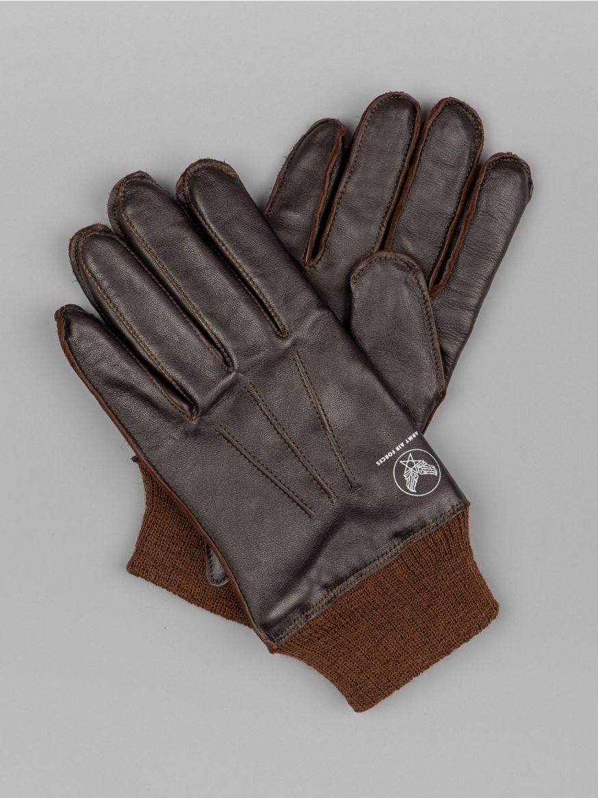 The Real McCoy’s Type A-10 “Flying Winter” Gloves - Seal Brown		