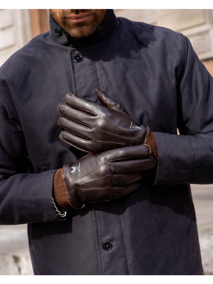The Real McCoy’s Type A-10 “Flying Winter” Gloves - Seal Brown		