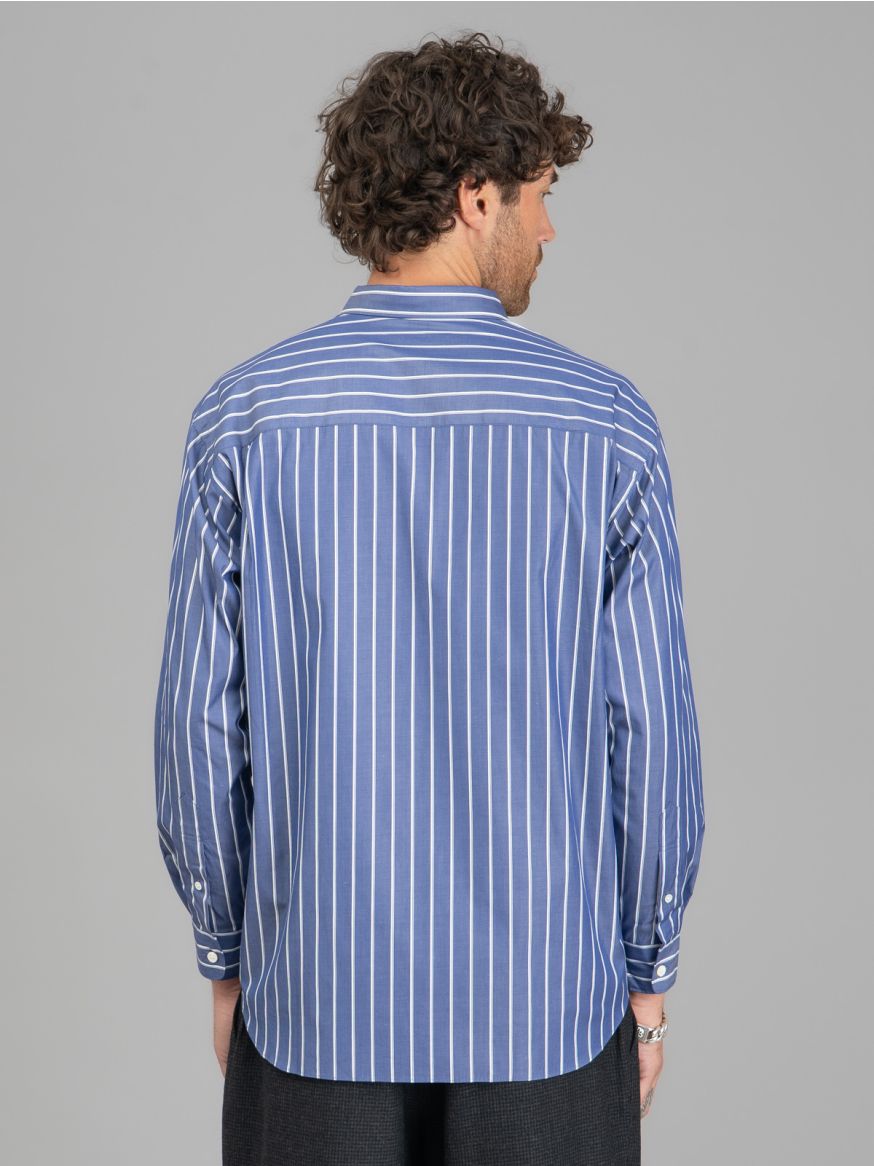 Comme des Garçons Homme Thick Striped Cotton Shirt - Navy & White