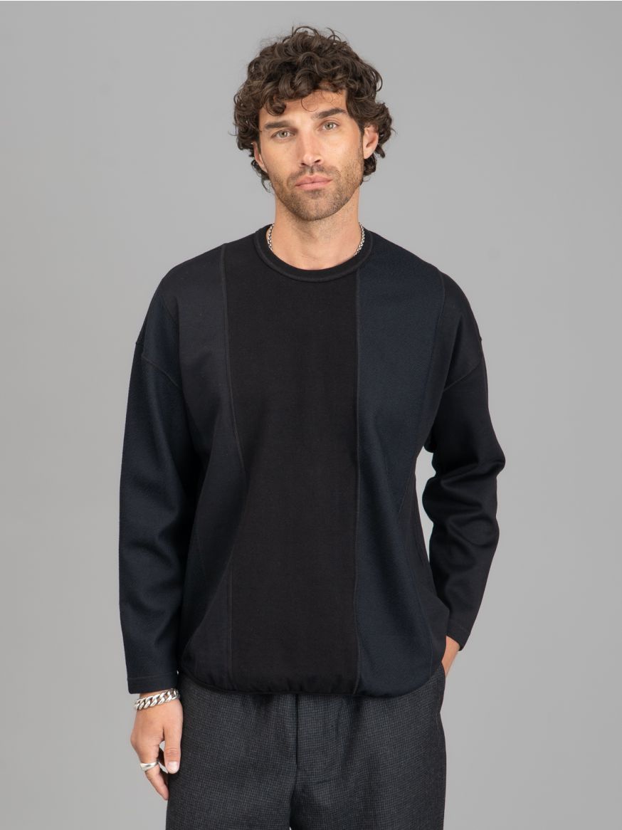 Comme des Garçons Homme Two-Faced Long Sleeve T-Shirt - Black