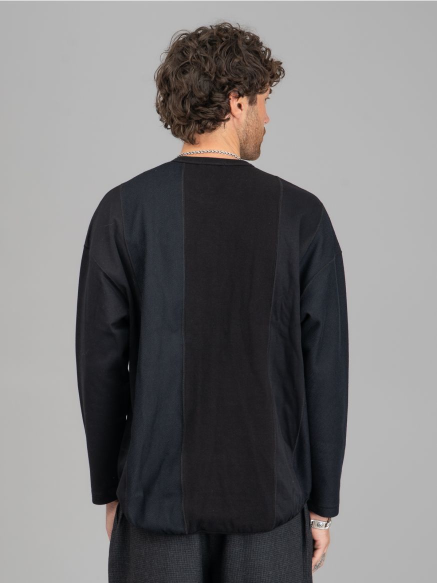 Comme des Garçons Homme Two-Faced Long Sleeve T-Shirt - Black