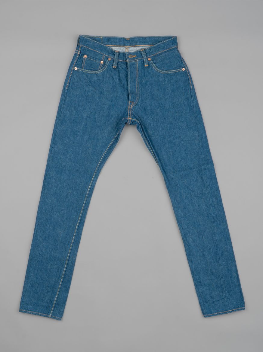 Pure Blue Japan Greencast Denim Jeans - Relaxed Tapered
