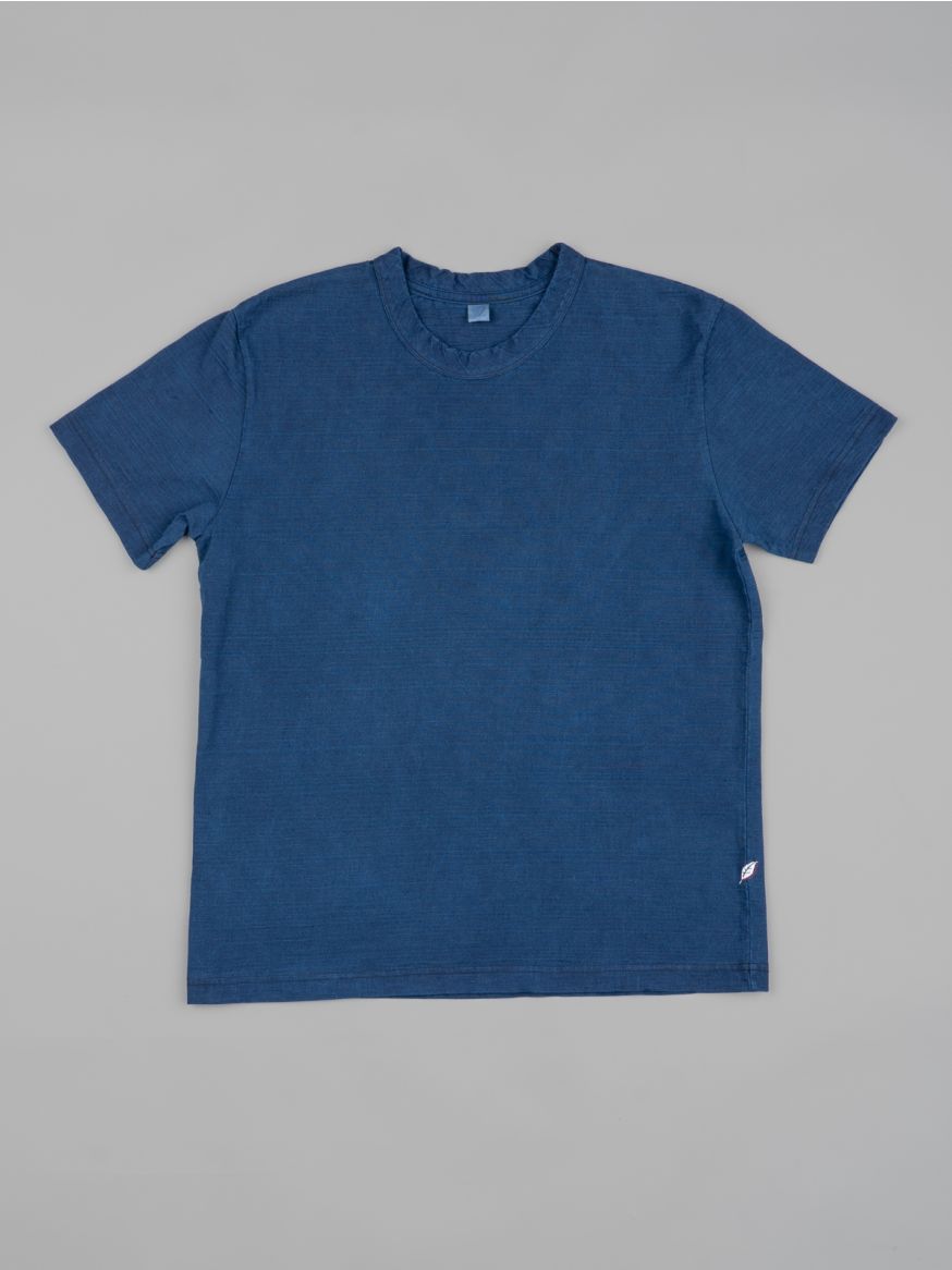Pure Blue Japan 8oz Slub Jersey T-Shirt - Indigo